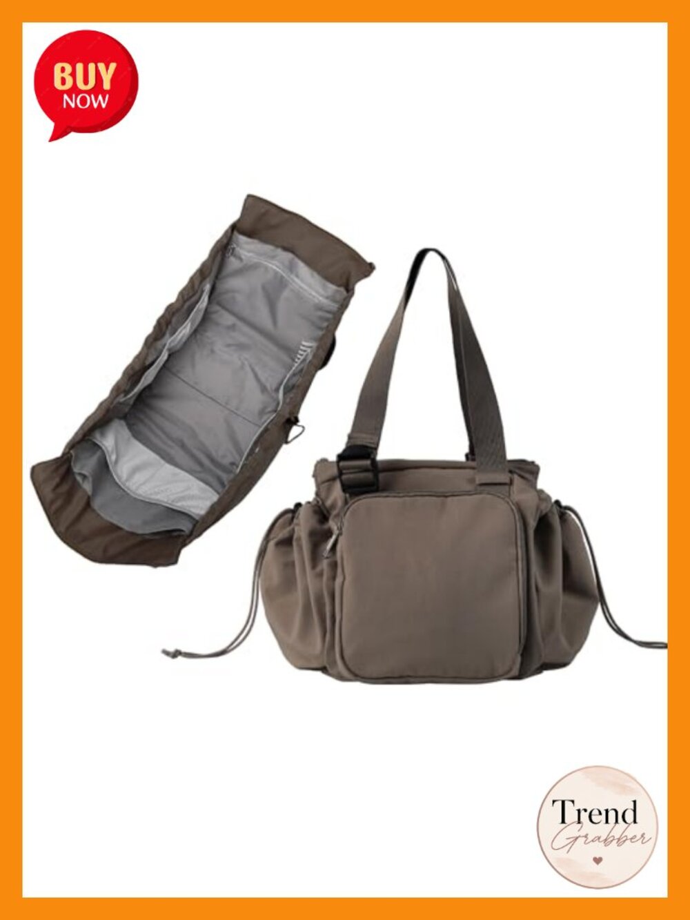 Tote Bag for Women, Diaper Bag with 16 Pockets, Nylon Taslon, Expandable,